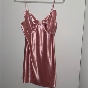 Miss Selfridge Pink Satin Mini Dress